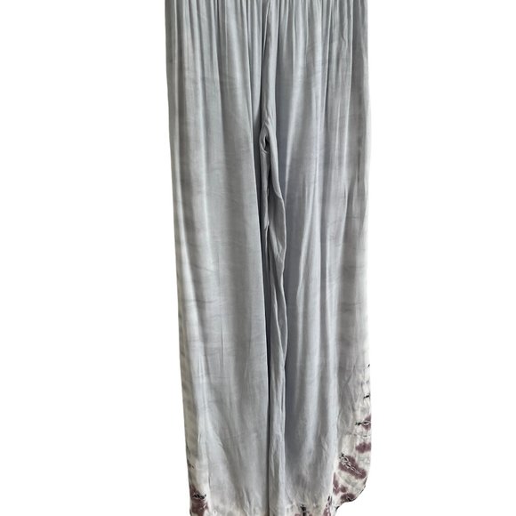 JUNIPER BLUE: XS Patterned Cut Flare Flowy Pants - Picture 3 of 4